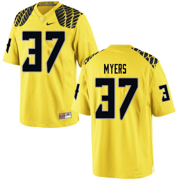 Men #37 Dexter Myers Oregn Ducks College Football Jerseys Sale-Yellow
